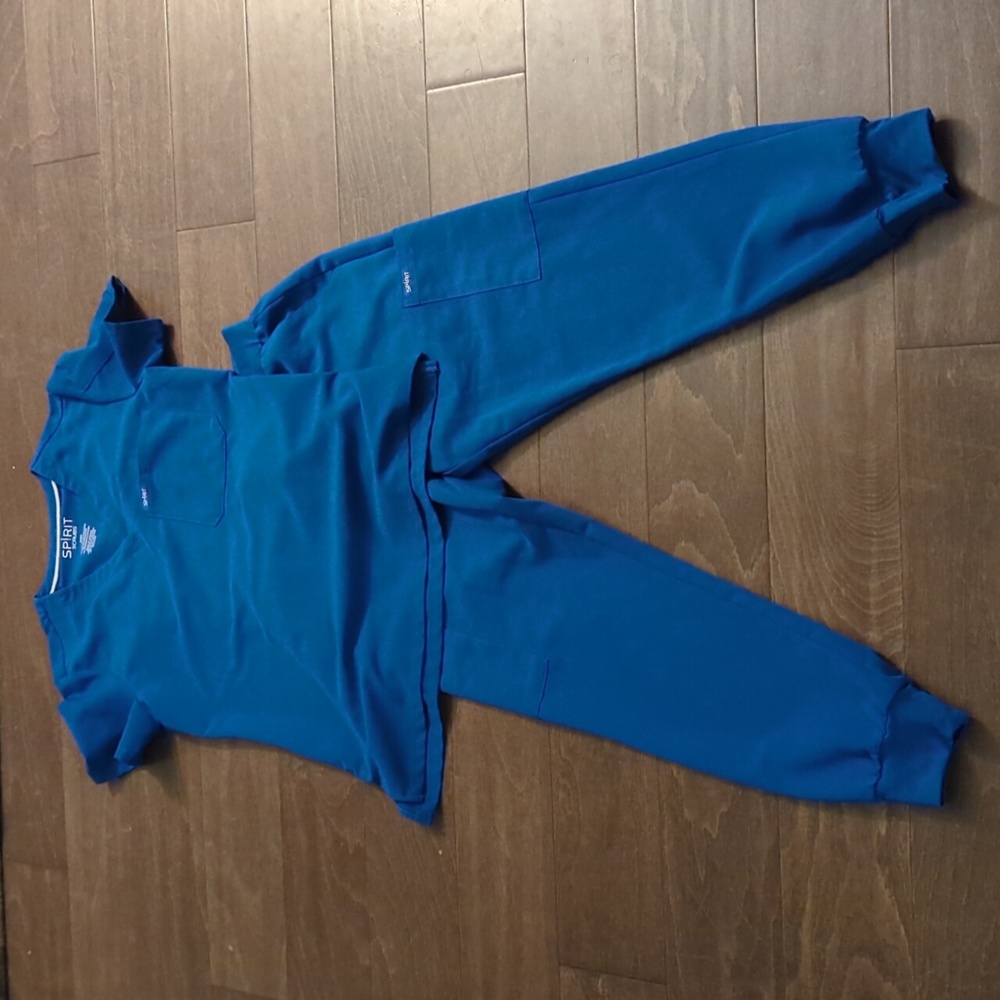 Sprit Scrubs Royal Blue Jogger Set XS Petite and XS One Pocket top